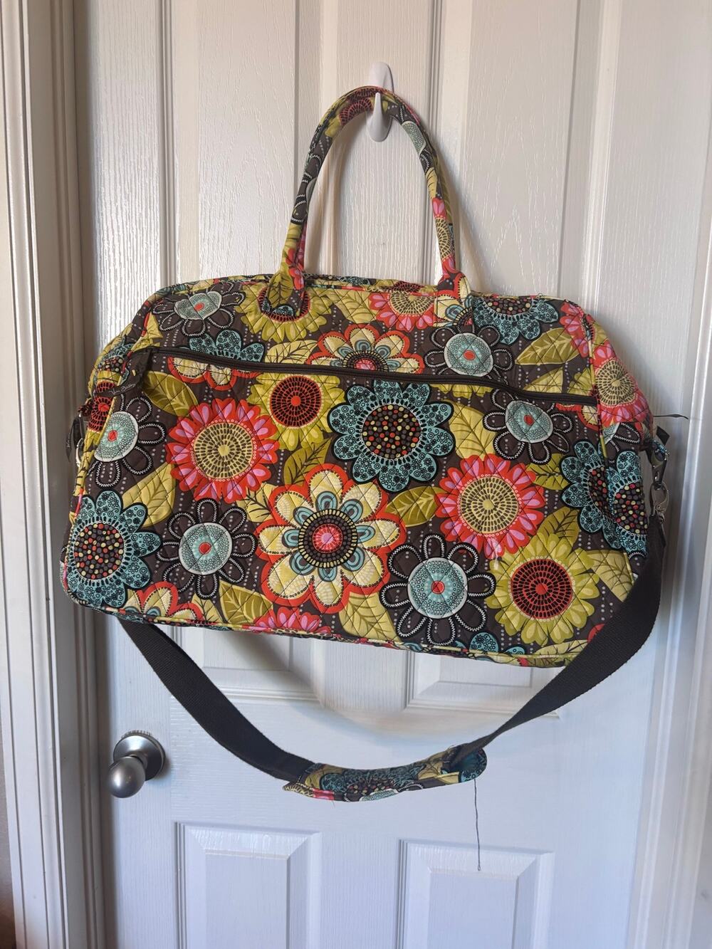 Vera Bradley “Flower Shower” XLarge Traveler/ Weekender Duffel Bag